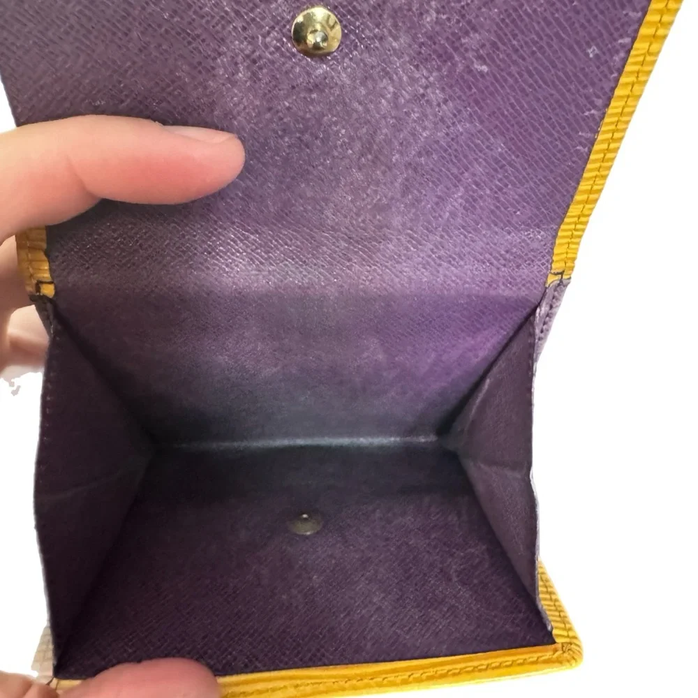 Louis Vuitton Vintage Epi Wallet – Jaune Yellow w/ Purple Interior